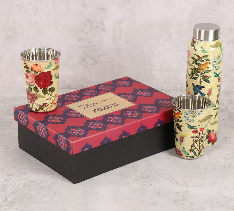 India Circus – Bird Land Bottle and Tumbler Set
