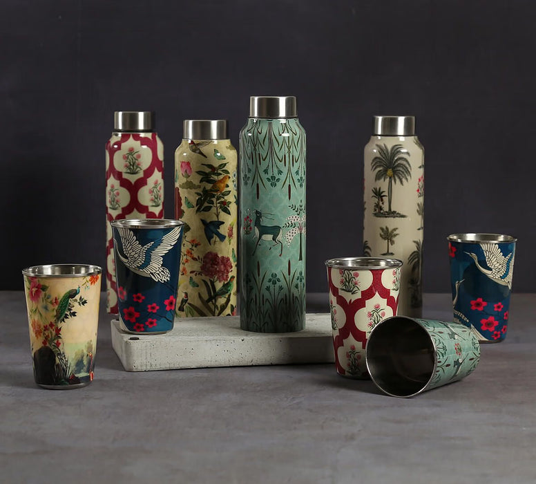 India Circus – Bird Land Bottle and Tumbler Set