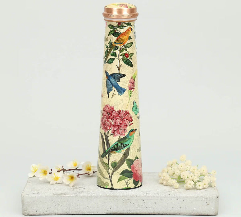 India Circus – Bird Land Tapered Copper Bottle – 800 mL