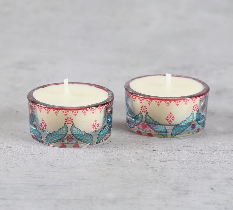India Circus – Blooming Dahlia T Lite Candle Votive Set of 2