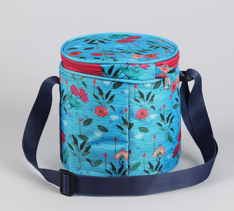 India Circus – Blossomy Mosaic Round Insulated Lunch Bag