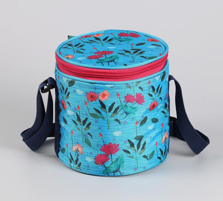 India Circus – Blossomy Mosaic Round Insulated Lunch Bag