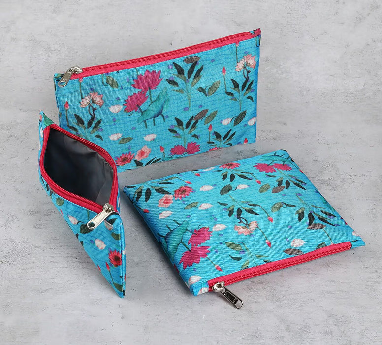 India Circus – Blossomy Mosaic Utility Pouch Set of 3