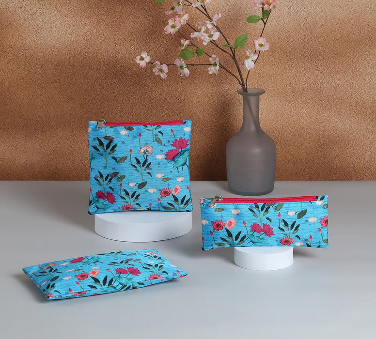 India Circus – Blossomy Mosaic Utility Pouch Set of 3