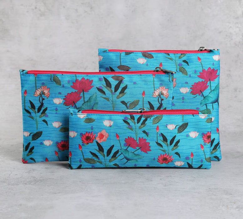 India Circus – Blossomy Mosaic Utility Pouch Set of 3
