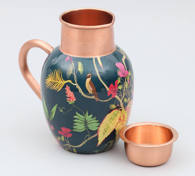 India Circus – Fronds and Florets Copper Jug Set (Jug + Tumbler)