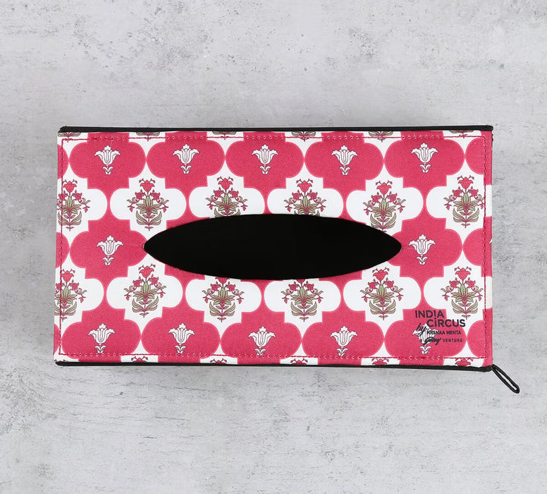 India Circus – Fuchsia Lattice Treasures Tissue Box Holder