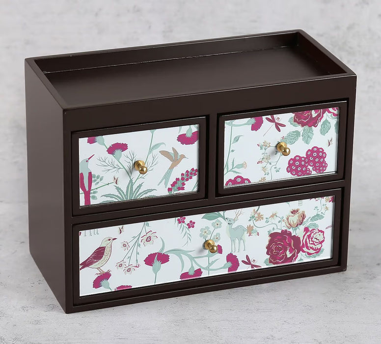 India Circus – Grey Floral Galore Chest of Drawer
