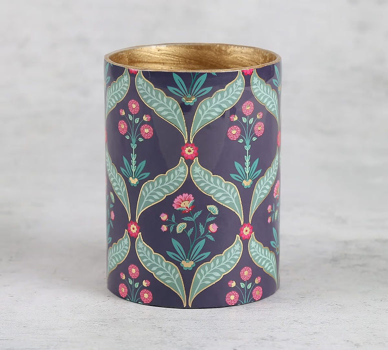 India Circus – Iron Blooming Dahlia Round Pen Holder