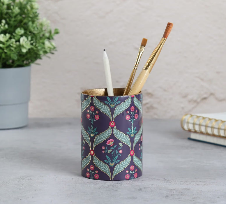 India Circus – Iron Blooming Dahlia Round Pen Holder
