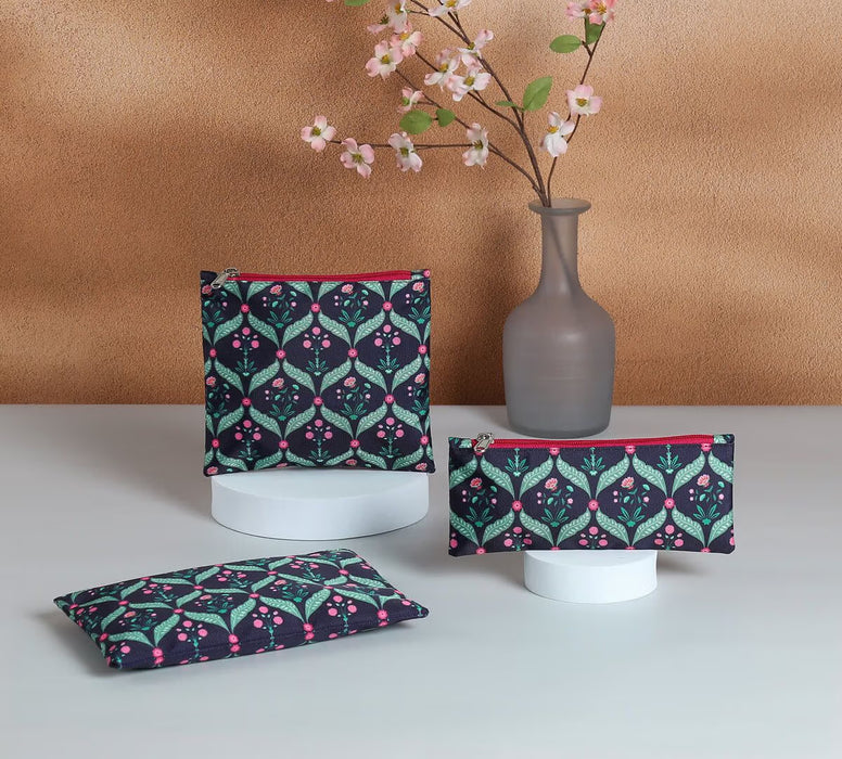 India Circus – Iron Blooming Dahlia Utility Pouch Set of 3