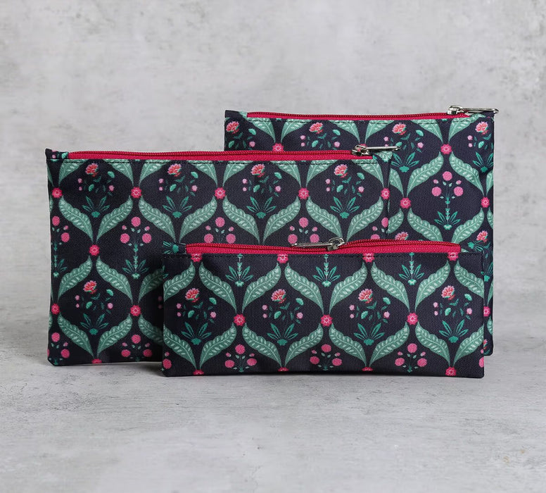 India Circus – Iron Blooming Dahlia Utility Pouch Set of 3