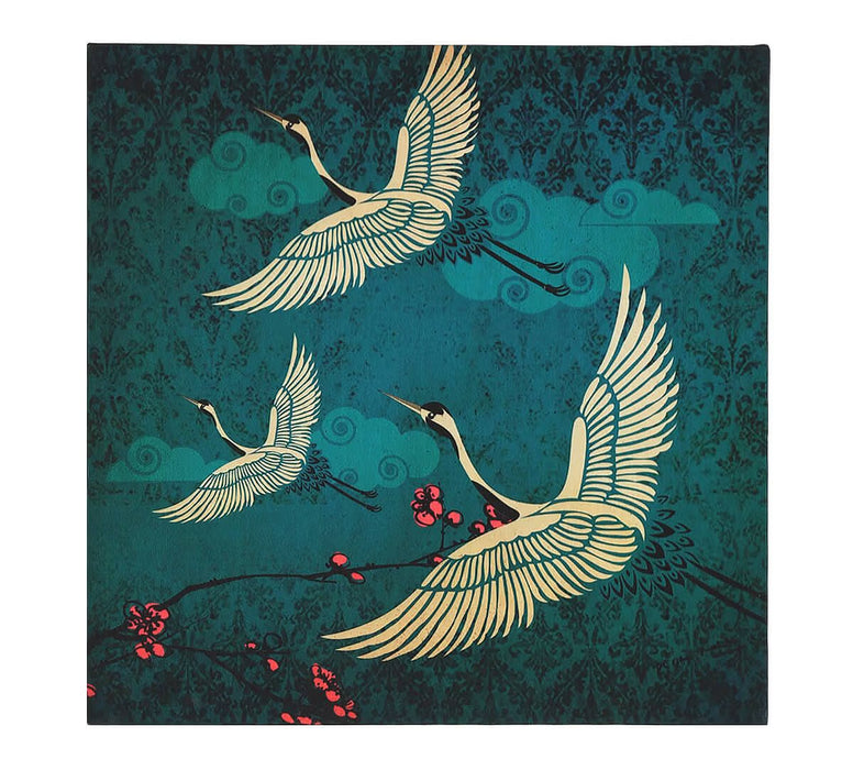 India Circus - Lakeside Crane Flight Canvas Wall Art Set of 3