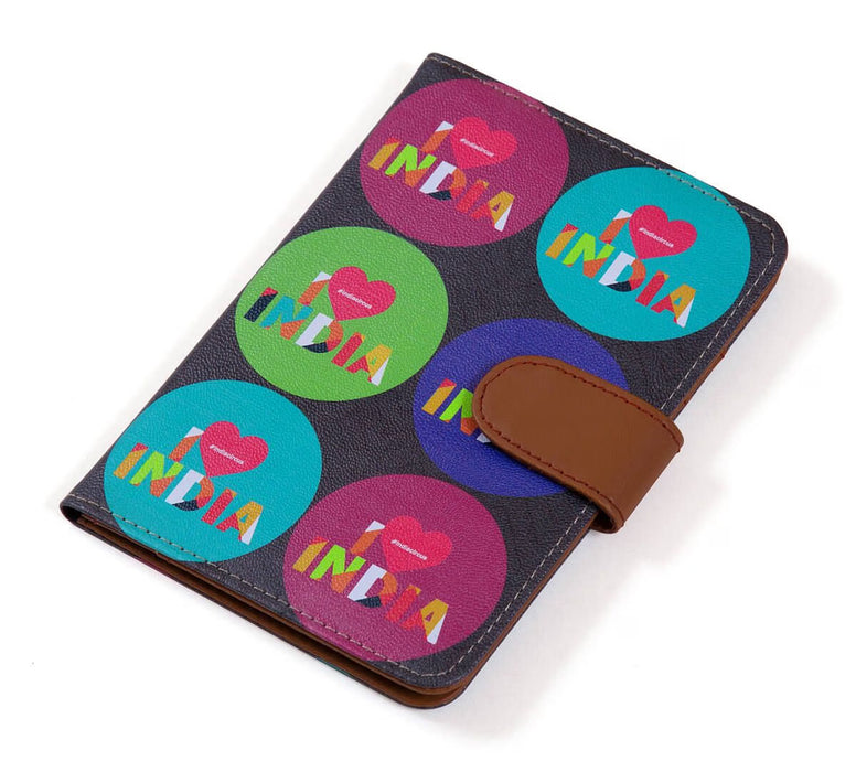 India Circus Love IC Passport Cover – Stylish & Durable Faux Leather Holder