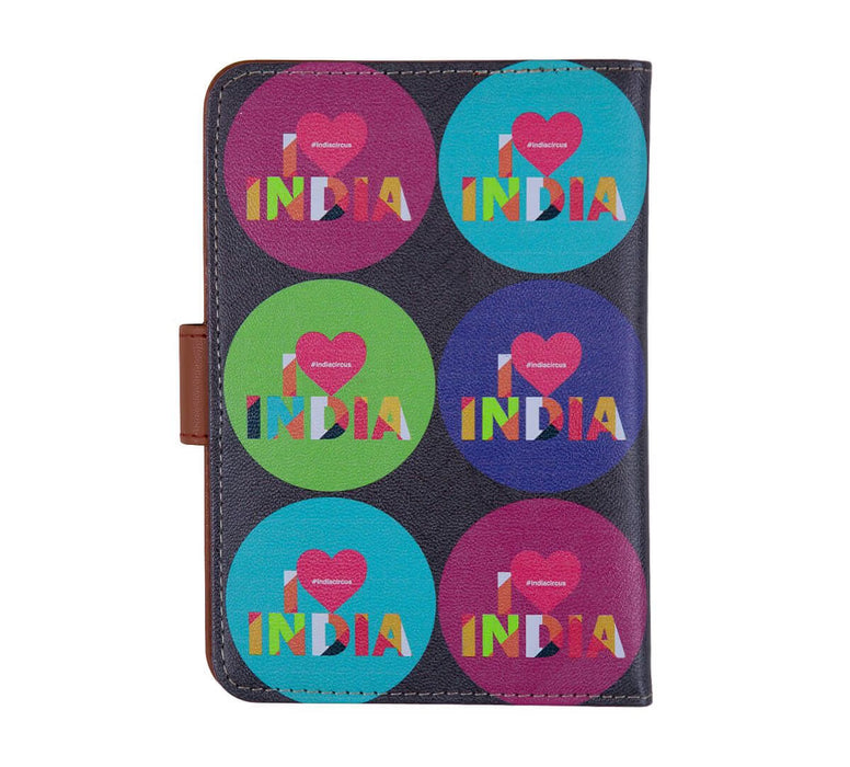 India Circus Love IC Passport Cover – Stylish & Durable Faux Leather Holder