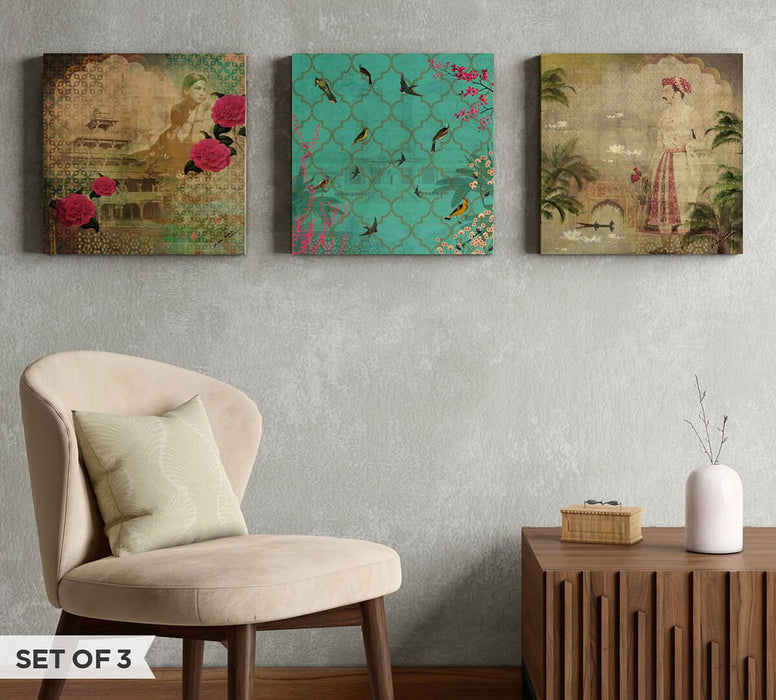 India Circus - Magnate Nirvana Canvas Wall Art Set of 3