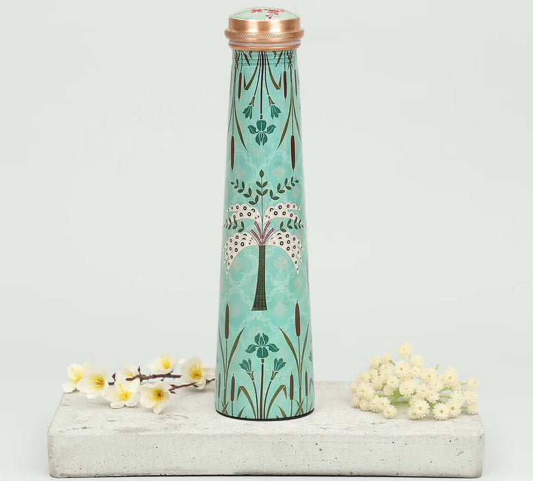 India Circus – Mirroring Deer Garden Tapered Copper Bottle
