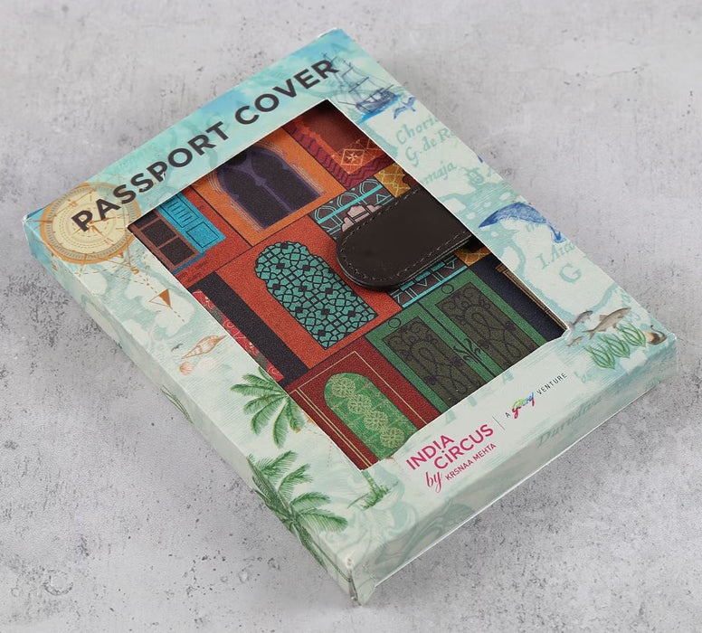 India Circus Mughal Doors Reiteration Passport Cover
