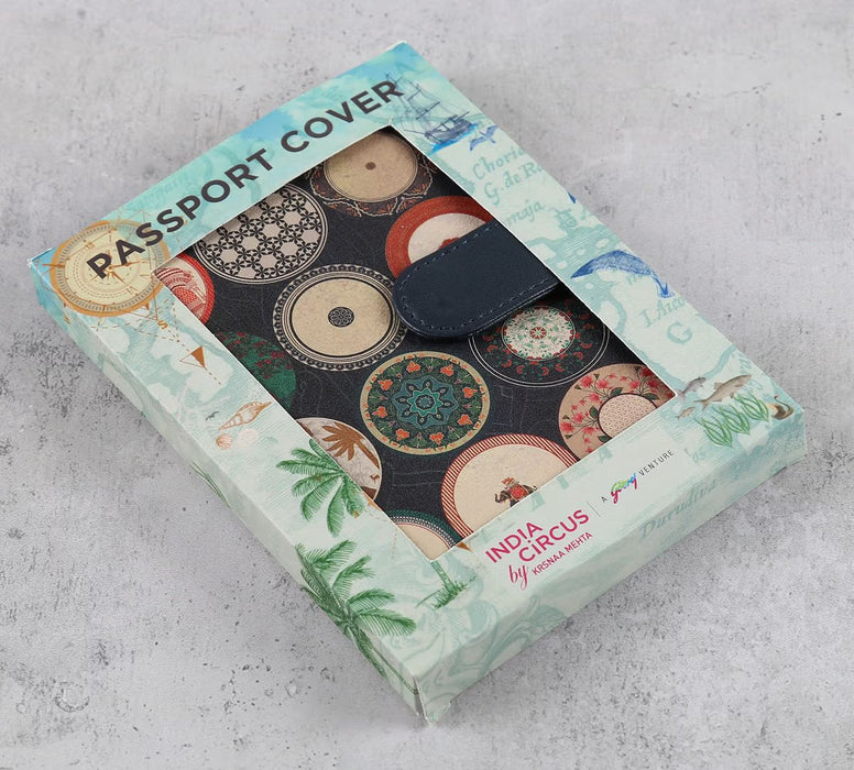 India Circus Platter Portrayal Passport Cover