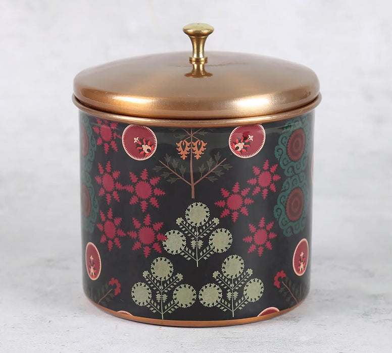 India Circus – Raceme Rosettes Steel Cookie Jar | 1100 mL