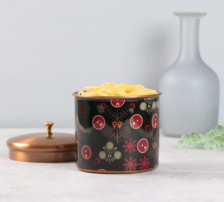India Circus – Raceme Rosettes Steel Cookie Jar | 1100 mL
