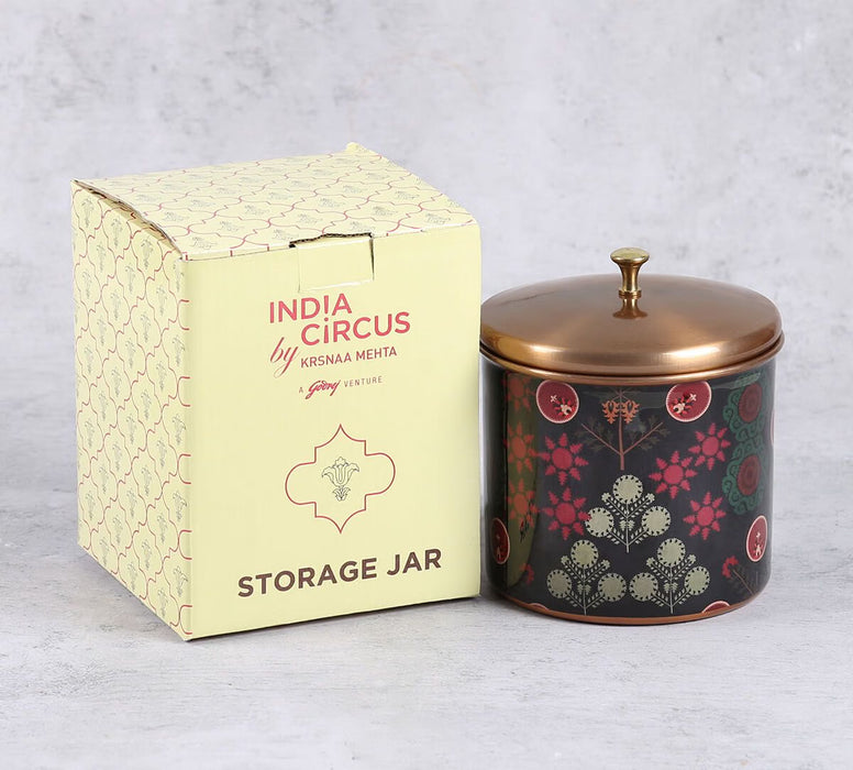 India Circus – Raceme Rosettes Steel Cookie Jar | 1100 mL