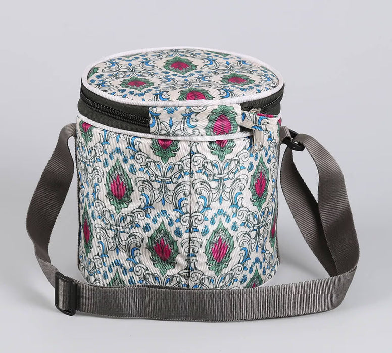 India Circus – Rosebuds of Damask Round Insulated Lunch Bag