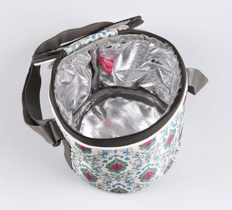 India Circus – Rosebuds of Damask Round Insulated Lunch Bag