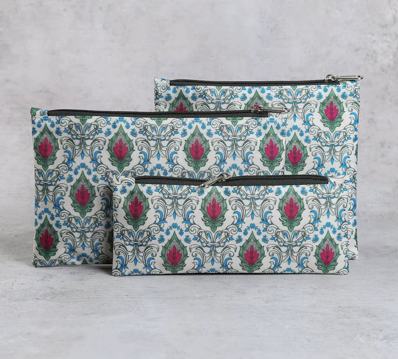 India Circus – Rosebuds of Damask Utility Pouch Set of 3