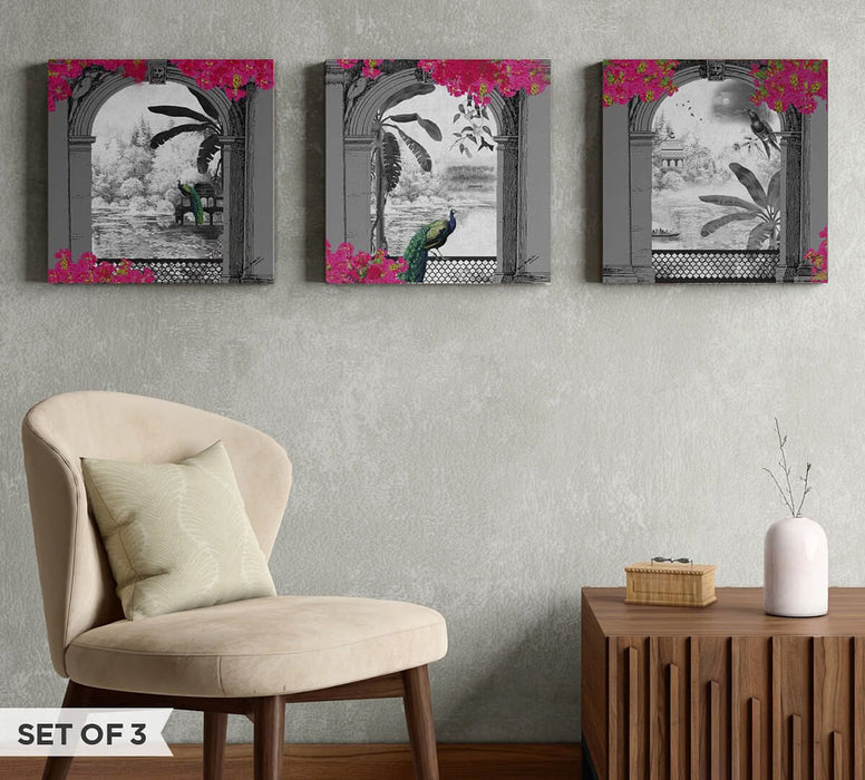 India Circus – Royal Hues Canvas Wall Art Set of 3