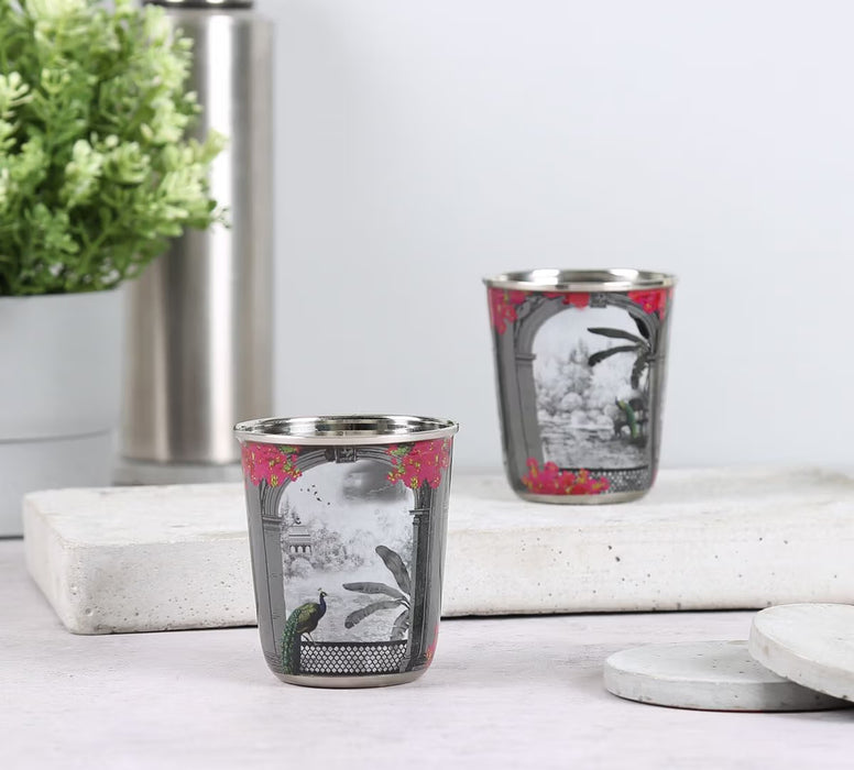 India Circus – Royal Hues Small Steel Tumbler Set of 2
