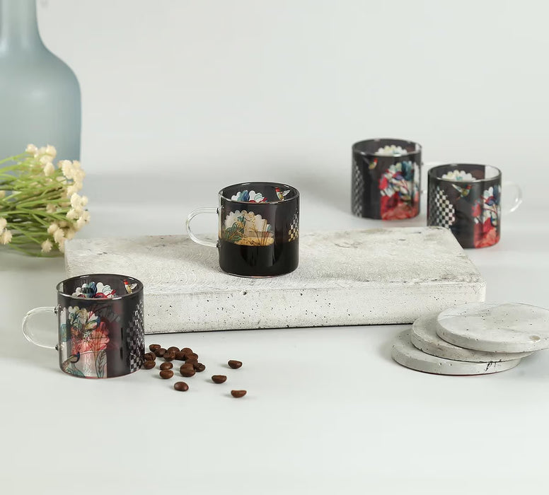India Circus – Signature Windows Glass Espresso Mug Set of 4