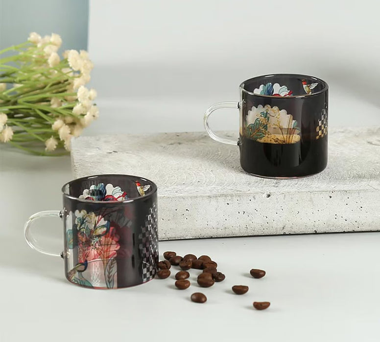 India Circus – Signature Windows Glass Espresso Mug Set of 4
