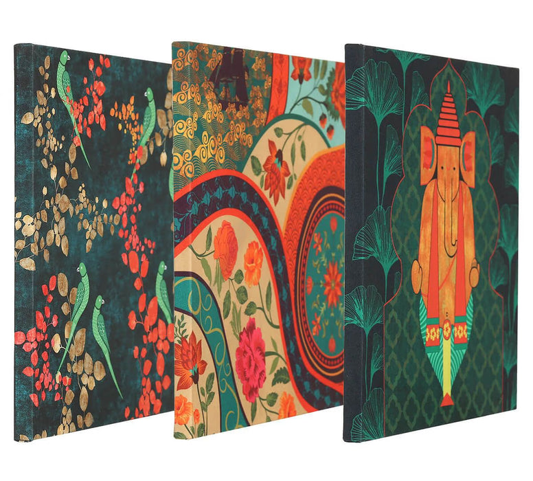 India Circus - Temple Town Canvas Wall Art Set of 3