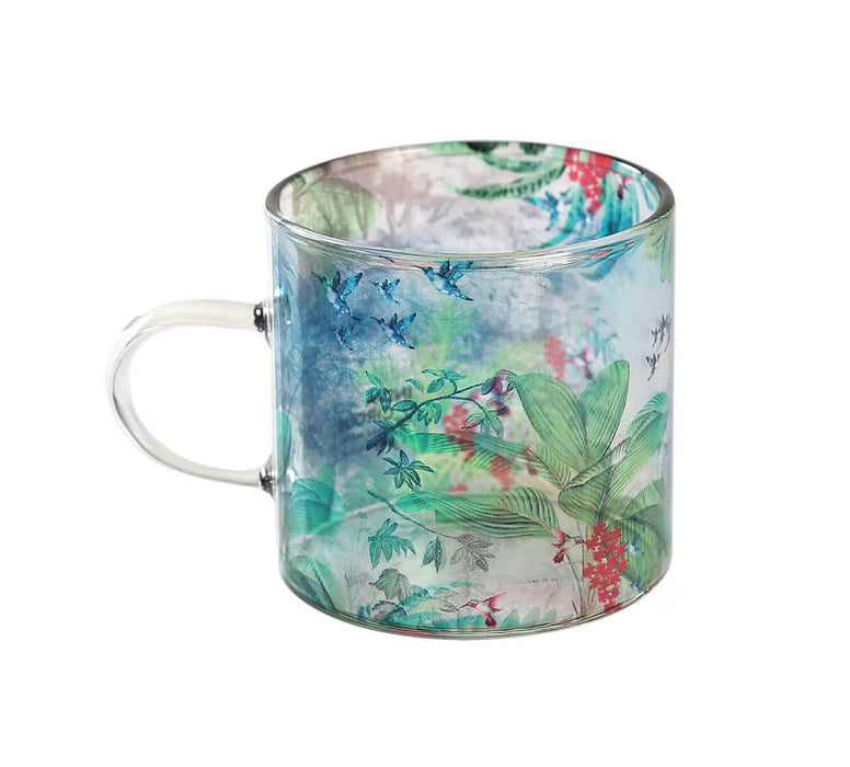 India Circus – Tropical View Glass Espresso Mug Set of 4