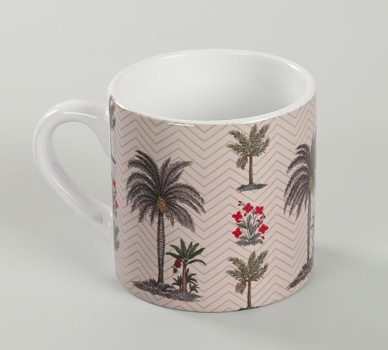 India Circus – Chevron Palms Ceramic Espresso Mug (177 ml)