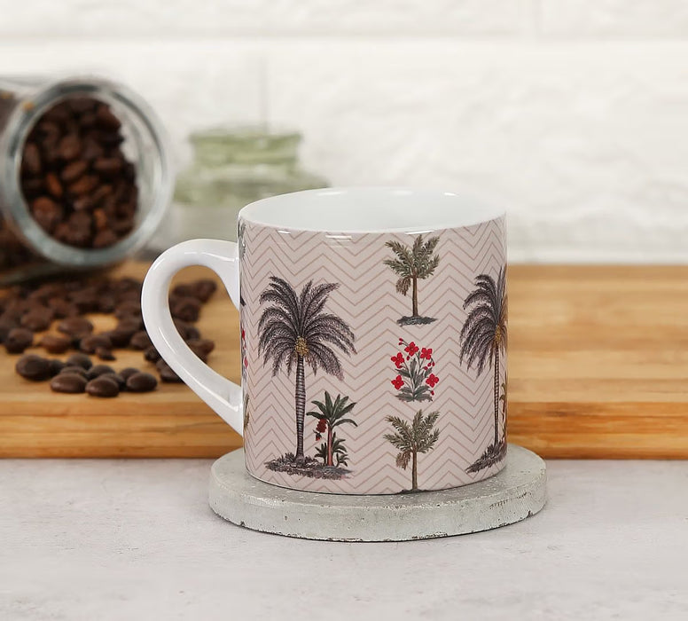 India Circus – Chevron Palms Ceramic Espresso Mug (177 ml)