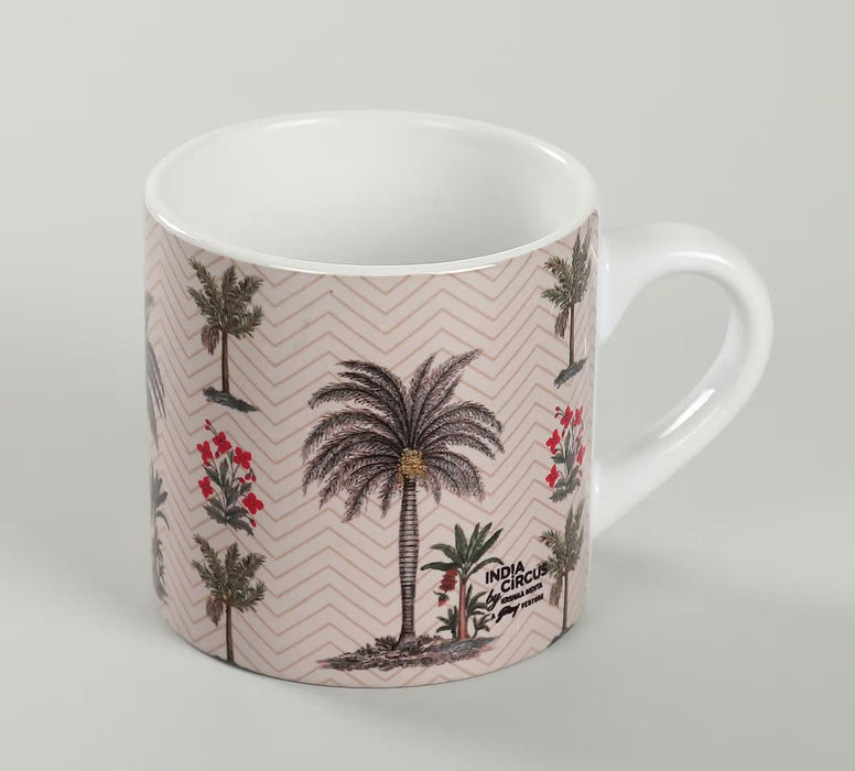 India Circus – Chevron Palms Ceramic Espresso Mug (177 ml)