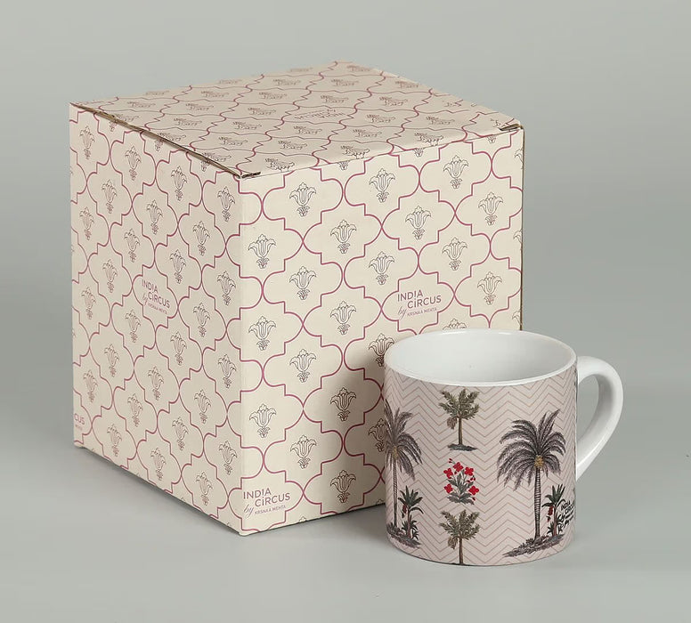 India Circus – Chevron Palms Ceramic Espresso Mug (177 ml)