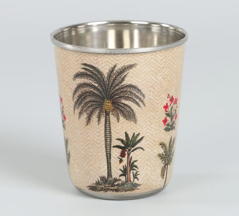 India Circus – Chevron Palms Small Steel Tumbler Set of 2