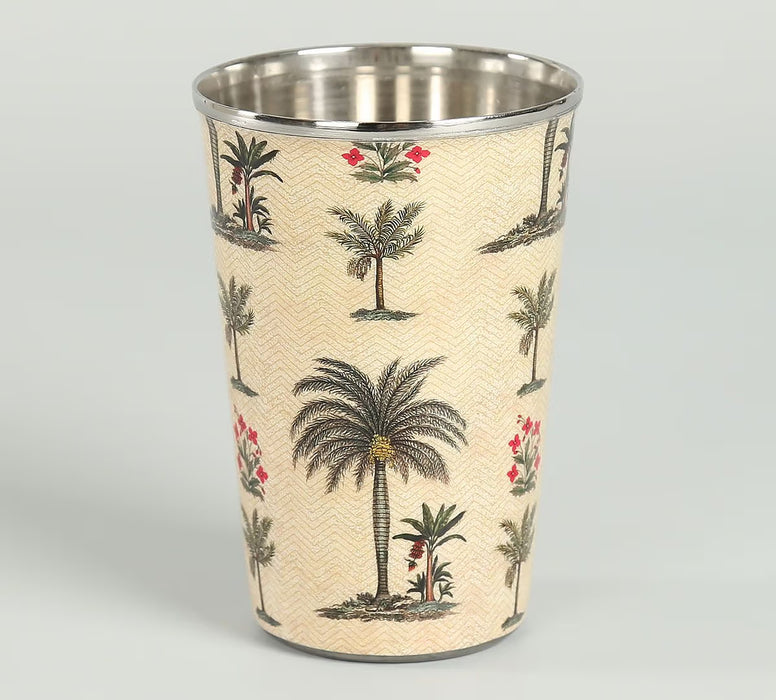 India Circus – Chevron Palms Steel Tumbler (Set of 2)