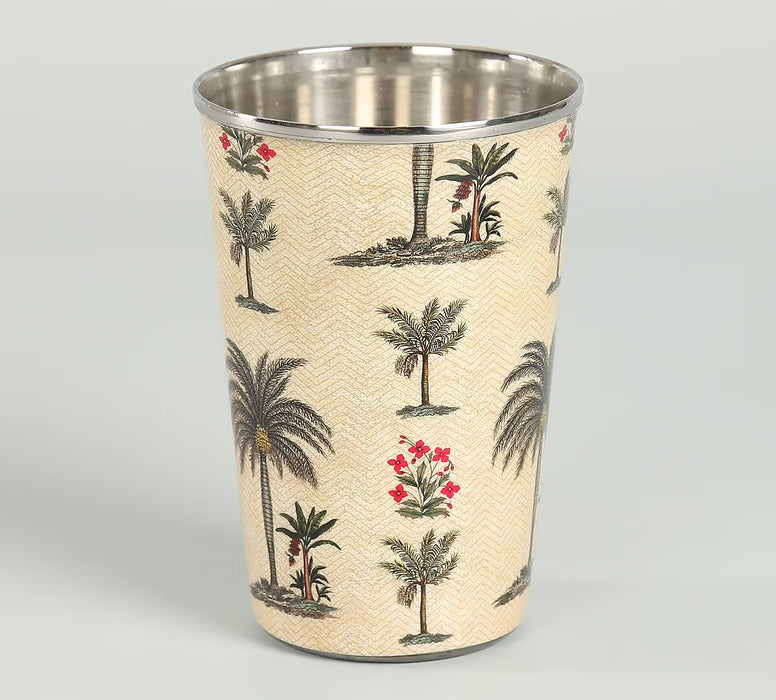India Circus – Chevron Palms Steel Tumbler (Set of 2)