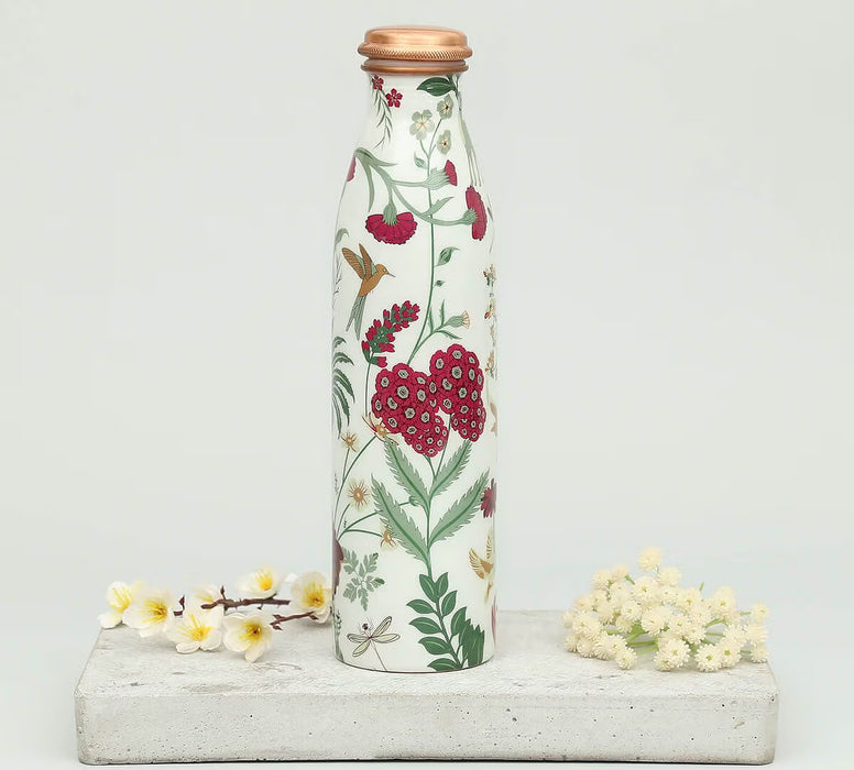 India Circus – Grey Floral Galore Copper Bottle