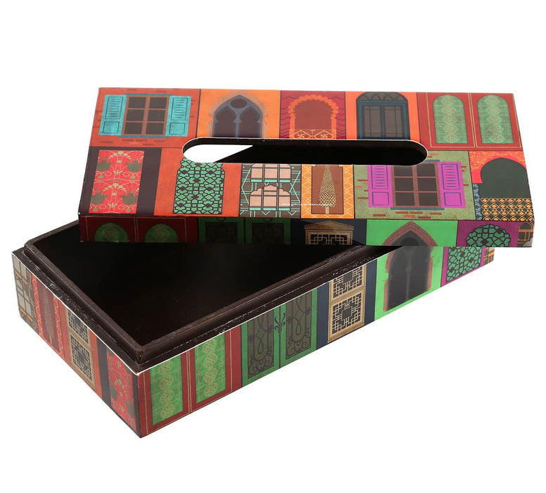 INDIA CIRCUS - Tissue Box Holder | Mughal Doors Reiteration