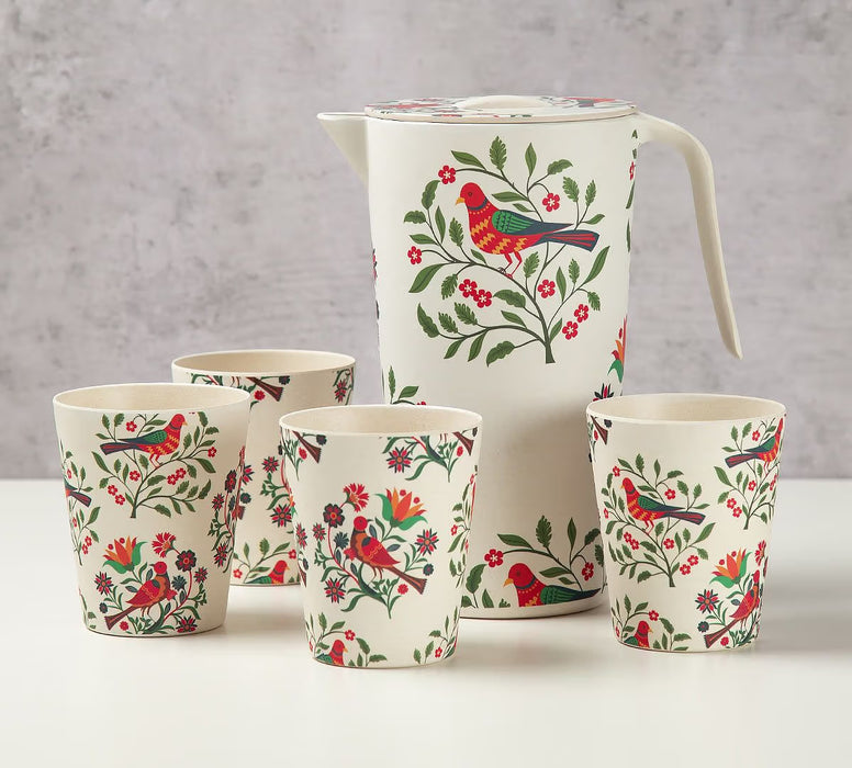 India Circus – Psittacines Enquiry Bamboo Jug Set