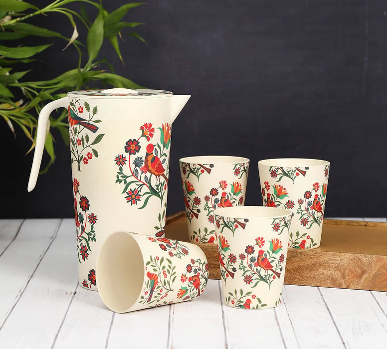 India Circus – Psittacines Enquiry Bamboo Jug Set