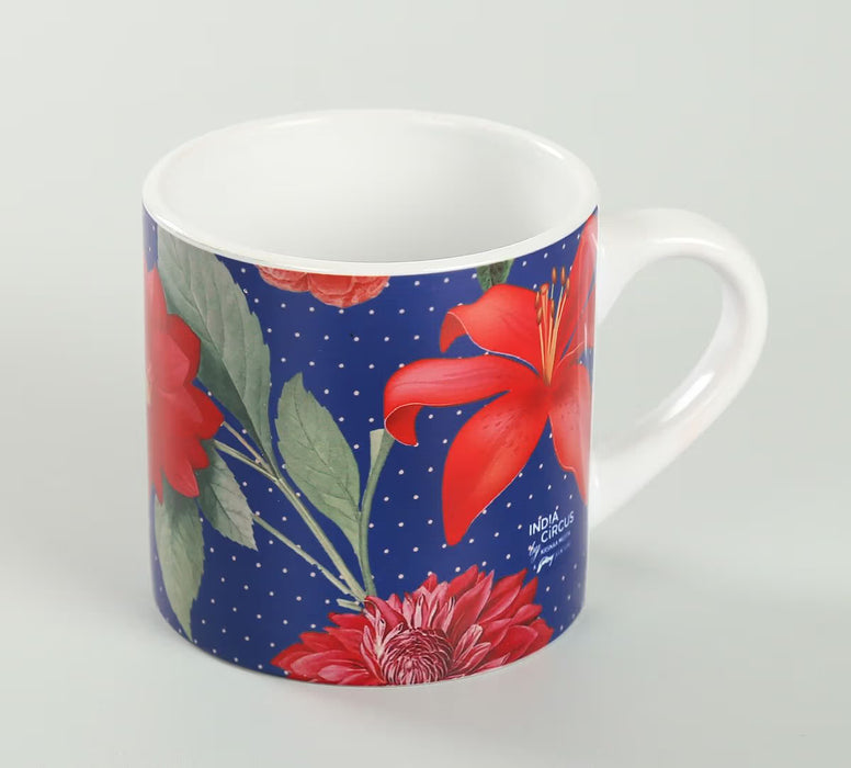 India Circus – Red Blooms Espresso Mug (177 ml)