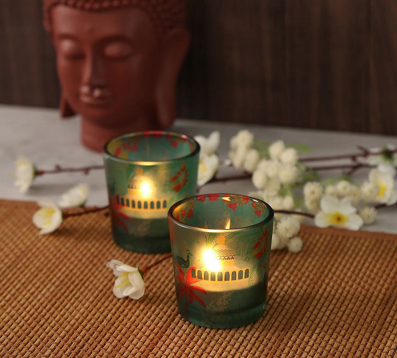 India Circus – The Peacock Throne Tea Light Holder Set of 2