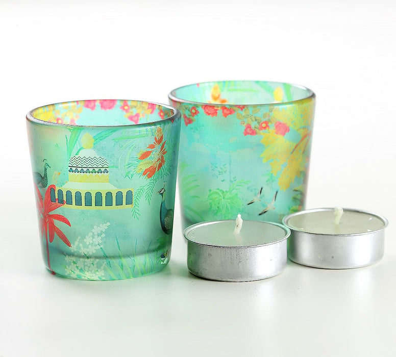 India Circus – The Peacock Throne Tea Light Holder Set of 2
