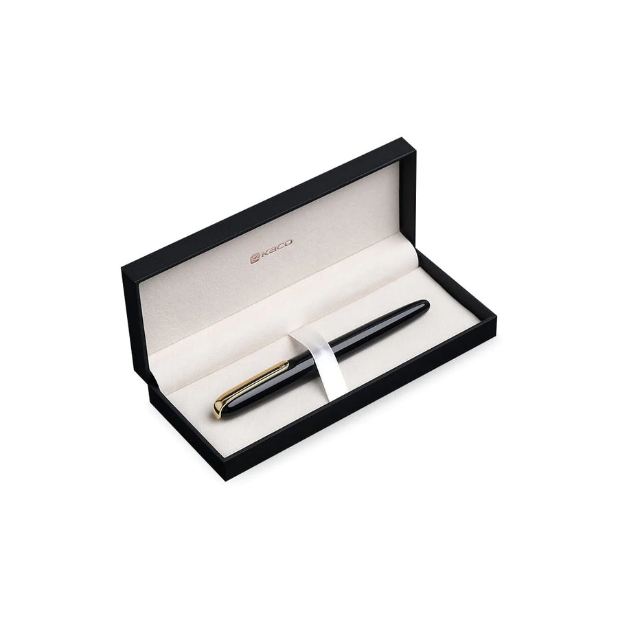 kaco-master-0.5mm-black-roller -pen-with-gift-box-view